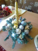 Vianočná ikebana v miske 